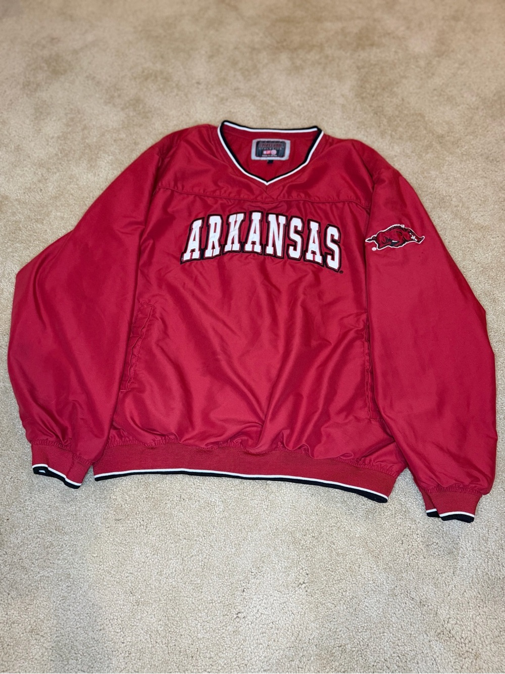 Colosseum Arkansas Red Pullover Windbreaker